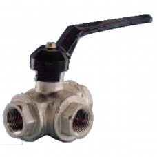 VALVULA ESFERA 3 VIAS TIPO "T" PN-25 1 GENEBRE 3080 06